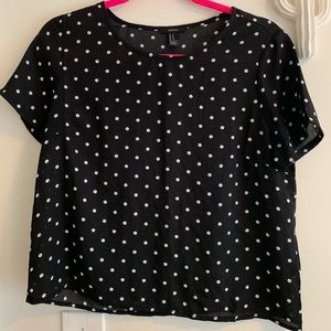 Polka Dot Crop Blouse